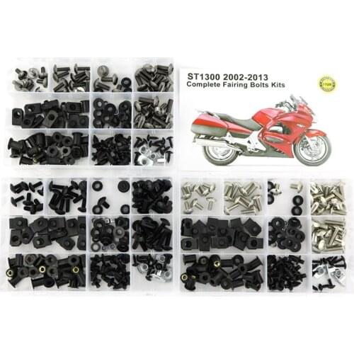 Fit For HONDA ST1300 2002-2013 Motorcycle Complete Cowling Full Fairing Bolts Kit Covering Screws Nuts Fairing Clips