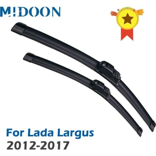 MIDOON Wiper Front Wiper Blades For Lada Largus 2012 - 2017 2016 2015 2014 2013 Windshield Windscreen Front Window 20"+20"