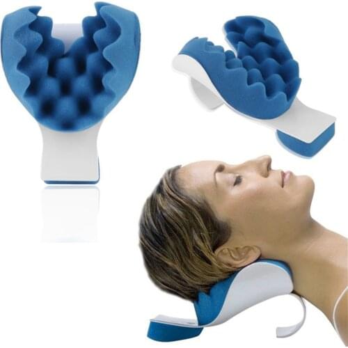 Neck Support Tension Reliever Massager Pillow Head Neck Shoulder Relaxer Muscle Tension Relieves Tightness Soreness Theraputic