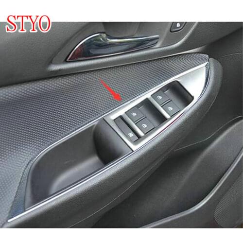 STYO Car stainless steel Door Window switch panel cove Trim for LHD Chevrolet CRUZE 2017 2018
