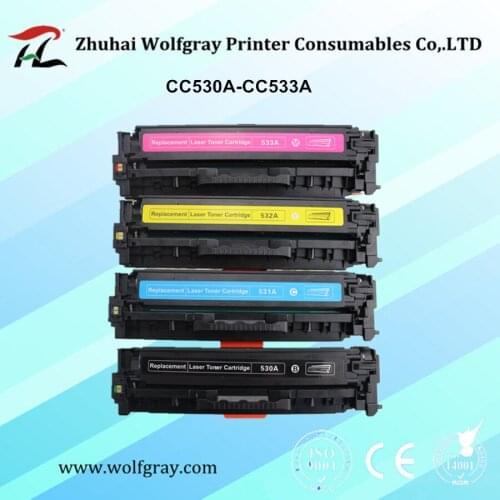 YI LE CAI Compatible 304A toner cartridge for HP CC530A 530A 531A CC532A 532A CC533A CP2025dn/CP2025 CM2320fxi/CM2320n CM2320nf