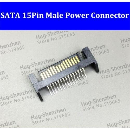 High Quality 10pcs SATA SMD 15Pin power male connector SATA driver /SSD /Fan power connector