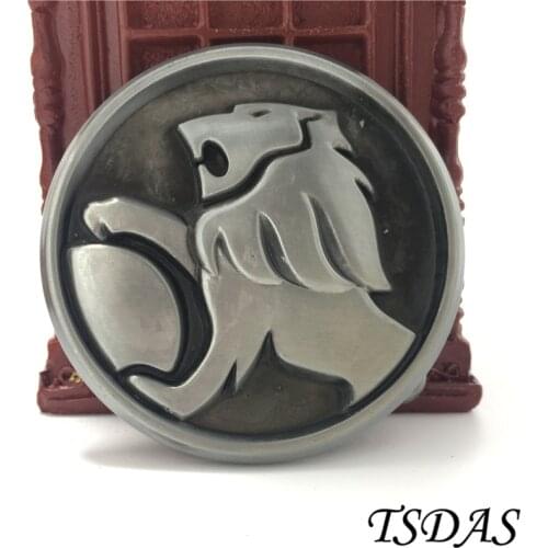 Western Cowboys Mens Lion Metal Belt Buckle Suitable for 4cm Width Belt Removable Belt