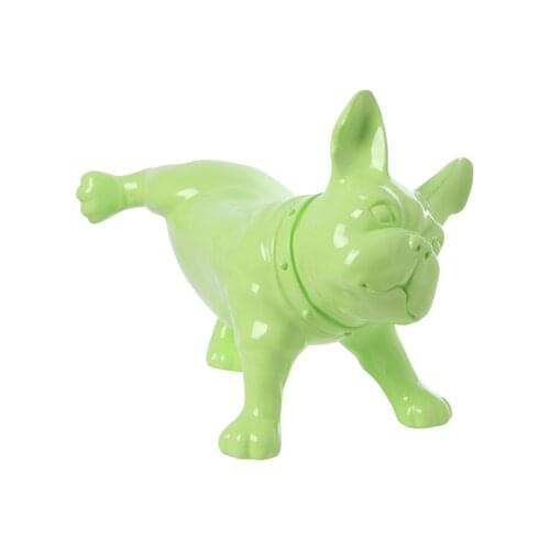 Green Plastic French Bulldog Dog Mannequin With Revolved Head For Display D50