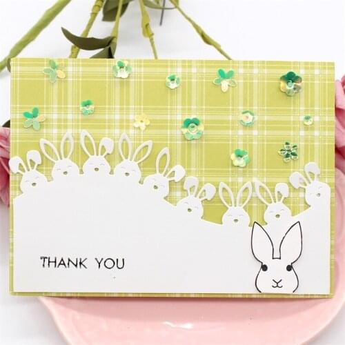 ZFPARTY Rabbit Border Metal Cutting Dies Stencils for Scrapbooking/photo album Decorative Embossing Paper Cards