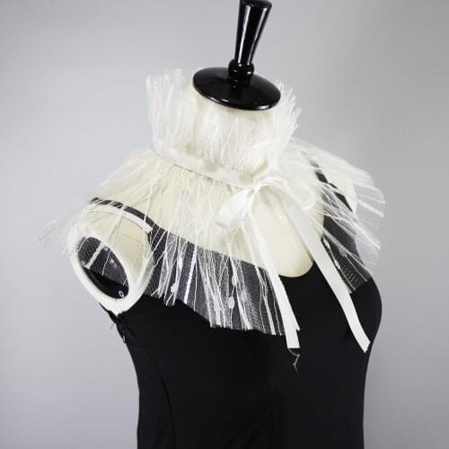 Women Lace Fake Collars Shawl Necklace Choker Ladies False Collars for Half Shirt Blouse Dress Detachable Collar Neck Ruff