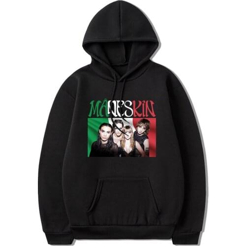 Print Italian Band Maneskin Hoodies Sweatshirt Italian Singer Women Hoodie Harajuku Men Sweatshirt Streetwear Casual Pullover