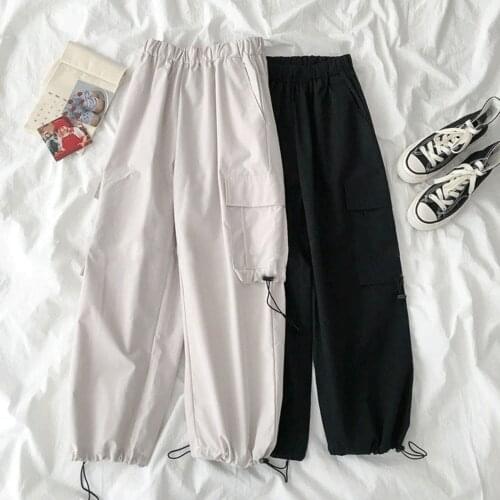 Women Pants Spring Autumn Overalls Womens Loose Womens Wear Straight Pantalones De Mujer