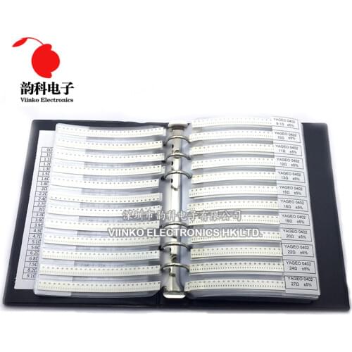 0402 SMD Resistor Sample Book 5% Tolerance 170valuesx50pcs=8500pcs Resistor Kit 0R~10M 0R-10M
