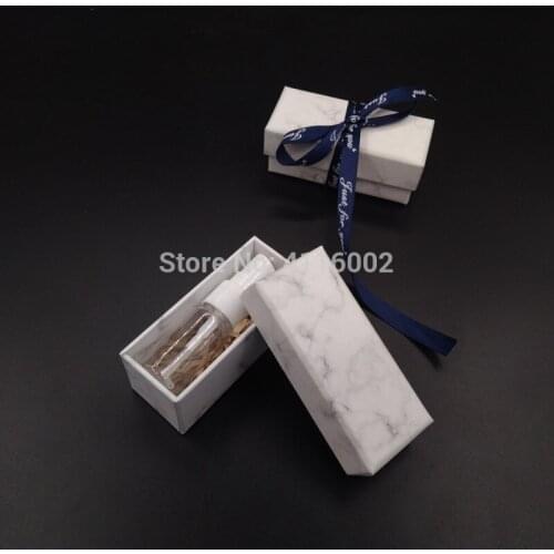 100pcs Lipstick Paper Box Marbling Style Simple Lipstick Gift Bag Wedding Birthday Party Packing Box
