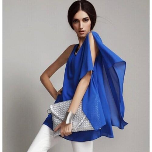 2020 Summer women chiffon blouse & shirts,Women Casual Chiffon Vest Top Tank,vestidos femininos,plus size blouse S-4XL 5XL 6XL