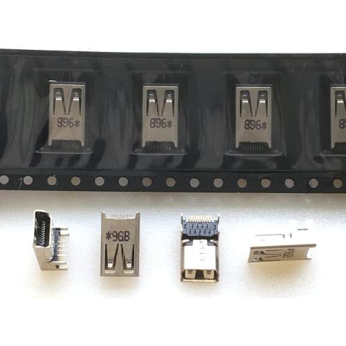 3pcs) Original high-quality micro HDMI female connector plug 9p gold-plated pin straight plug