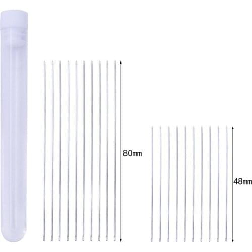 50PCS Long Beading Needles with Needle Bottle 120MM 100MM 48MM 80MM 40MM 55MM Long Embroidery Tool Sewing Needles