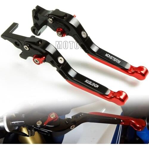 CNC Aluminum Motorcycle Adjustable Folding Extendable Brake Clutch Levers For Ducati 796 MONSTER 2011-2014 2012 2013 796MONSTER