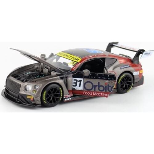 Free Shipping/Diecast Toy Model/1:32/Blancpain GT Bentley Continental NO.31 Car/Pull Back/Sound & Light/Educational Collection