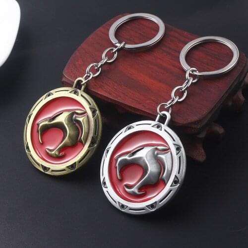 SG Thundercats Sword Logo Keychains Lion-O Tygra Panthro Cheetara Metal Pendants Car Keyring For Women Men Souvenir Gifts