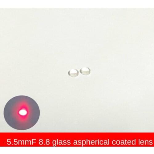 D5.5 Focal Length F8.8 Laser Module Focusing Lens Launch Tube Glass Aspherical Collimation Coating Optical Lens