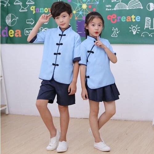 Childrens Chinese style costumes student wear boys and girls Hanfu kindergarten uniforms chorus costumes
