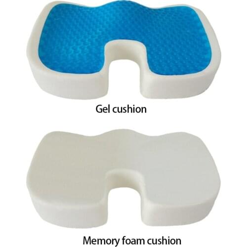 Non-Slip Gel Enhanced Seat Cushion Orthopedic Gel Memory Foam Coccyx Cushion for Tailbone Pain Office Chair Car Seat Cushion