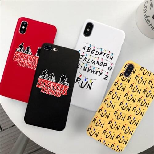 GYKZ Fashion Stranger Things Phone Case For iPhone 7 11 Pro X XS MAX X XR SE 8 6Plus Candy Color Soft Silicone Back Cover Fundas