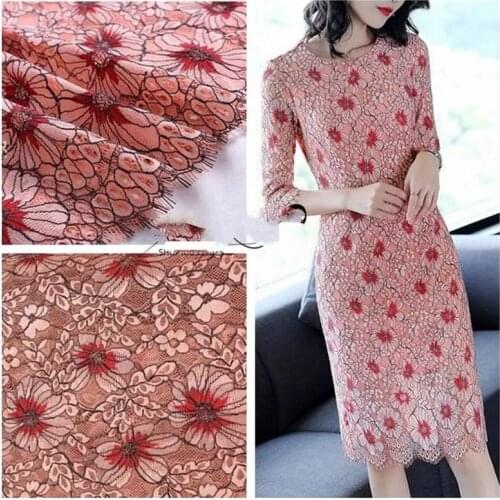 GLace 1.5M/Lot 100% Polyester Exquisite flower eyelash lace fabric DIY Craft material clothing dress home accessories TX643