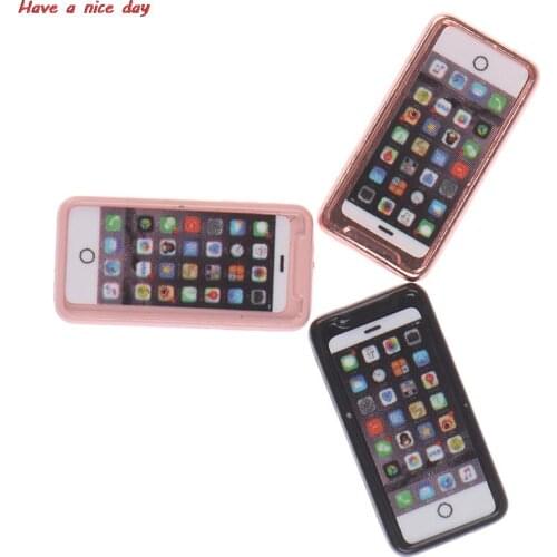 Mini Phone Dollhouse Miniature Toy 1Pcs Kitchen Living Room Accessories Mobile phone model Toy phone