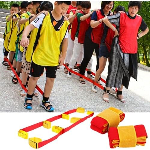 Multiplayer Legged Race Bands Giant Footsteps Childrend Outdoor Sports Toys Teamwork Games Training Equipment For Kids Adults