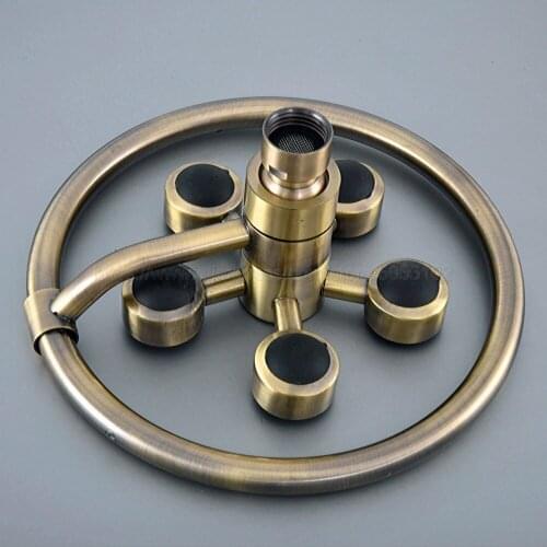 7.7" Rainfall Shower Head Antique Bronze Finished Round Rotate Rain Bathroom Showerhead zsh256