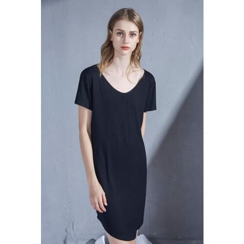 Modal 2021 New Fashion Sexy Dressing Gown Pijamas Leaky V-neck Short Dress Nightgown Colorful Comfortable Soft Lounge Nightdress