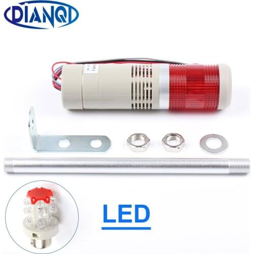 LED lamps DC 12V 24V AC 110V 220V Safety Stack Lamp Red Flash Industrial Tower Signal Light LTA-505 1 layer signal tower