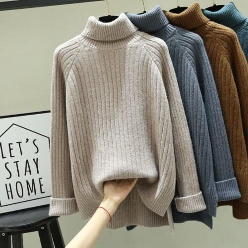 PEONFLY High Quality Fashion Casual Womens Clothing Female Solid Color O-Neck Long Sleeved Knitted Sweater Women Soft Pullovers