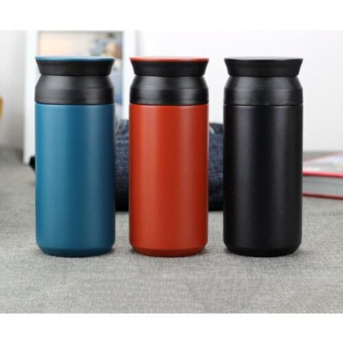350ml 304 Stainless Steel Thermos Bottle Creative Car Insulated Cup Outdoor Travel Mug Coffee Chilly Bottle Vacuum Flask
