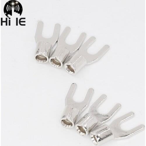 U/Y Spade Banana Plug Male Solder Wire Connector OFC Copper Speaker Terminal Fork Spade Plugs Audio Adapter HiFi Y plug