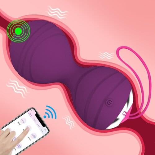 Sex Toy Kegel Vaginal Balls Vibrator Exerciser Wireless APP Control Vibrating Eggs Vibrator Ben Wa Ball For Women Love Eggs