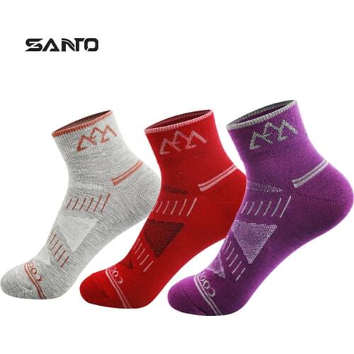 SANTO Women Socks COOLMAX Bicycle Cycling Sport Summer Sock Quick Drying Sock Biking Running Hiking Trekking Sports S020