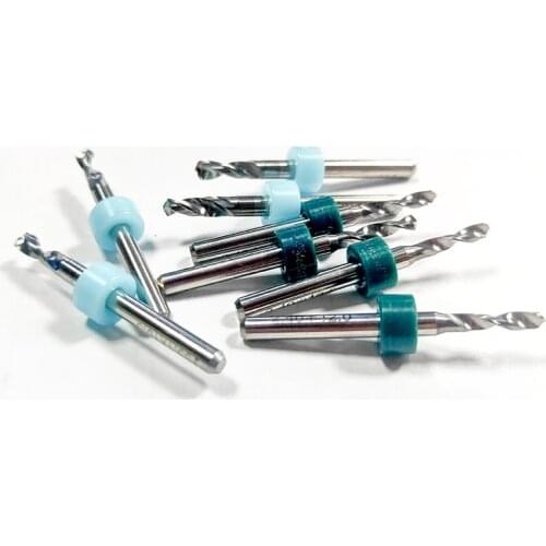 10pcs Carbon fiber CNC cut tools milling cutters 1.0-4.5mm PCB drill bits carbide micro PCB corn drill bits for CNC drill carbon