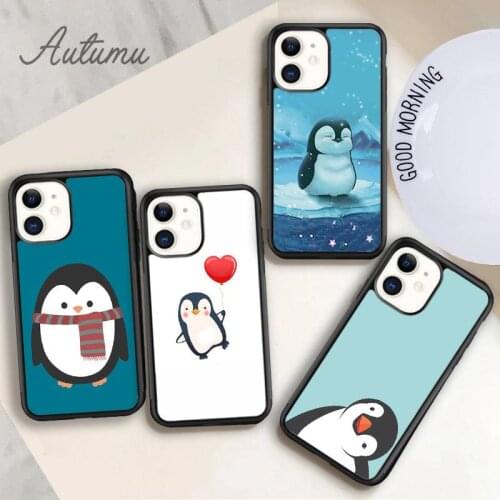 Penguin Phone Case for iPhone 11 12 Pro Max mini X XR XS SE 2020 5 6S 7 8 Plus Samsung Galaxy S8 S9 S10 Cover shell