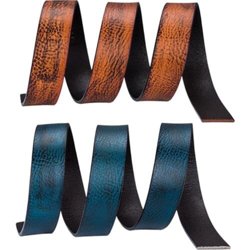 150cm Black Leather Belt for Men Crocodile Belt Without Buckles Male Waist Strap Holeless Deasigner Belt for Automatic Buckle