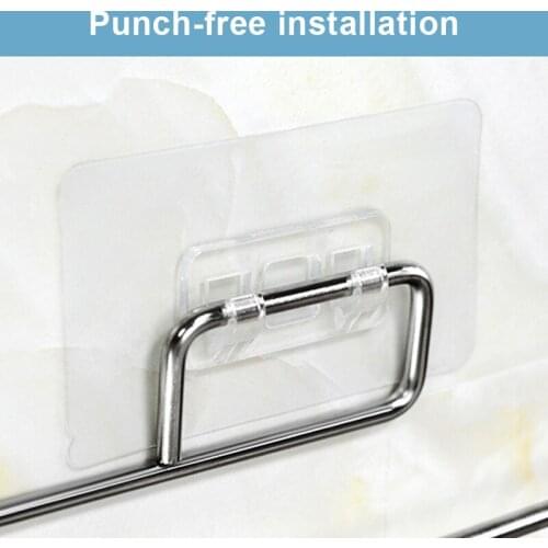 Toilet Paper Holder Stainless Steel Bathroom Suction Hanger Tissue Rack Kitchen Towel Hanging Rack GQ