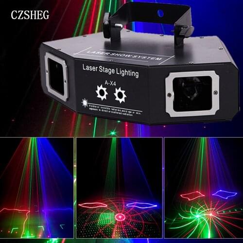 Disco Light RGB Beam Scanning Laser DMX 512 Professional DJ Party Performance Club High Brightness Performance Stage Lighting