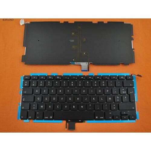 French AZERTY New Replacement Keyboard for Apple Macbook Pro Unibody 13.3" A1278 MB467 Laptop with Backlit Board