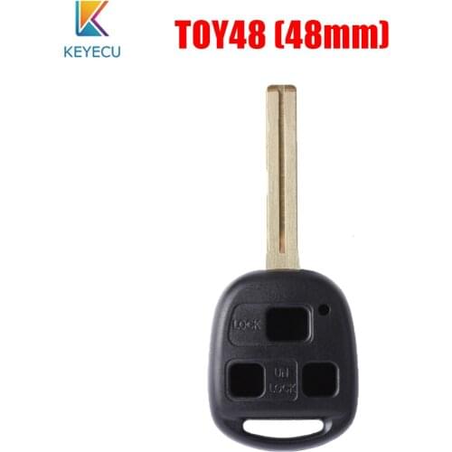 KEYECU 10PCS/lot Remote Key Shell Case Fob 3 Buttons for Lexus RX330 RX350 RX400h RX450h, HYQ12BBT TOY48 (48MM)