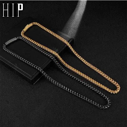 HIP Hop Width 6MM Stainless Steel Gold Rope Chain Necklace 316L Stainless Steel Twisted Necklace For Men Jewelry Dropshipping