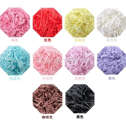 500g shredded crinkle cut paper Hamper Candy Cases Vase Soap Gift Box Filler Raffia Ribbon Shred Paper Crinkle Cut