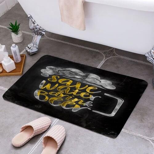 Save Water drink Beer 3D Print Doormats Rectangle Non-Slip DoorMat Bedroom Kitchen Entrance Print Door rugs Dropshipping