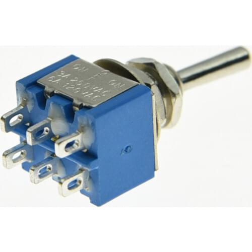 KAISH 10x DPDT Guitar Mini Toggle Switch 3 Position ON/OFF/ON 6 PIN Car/Boat Switches