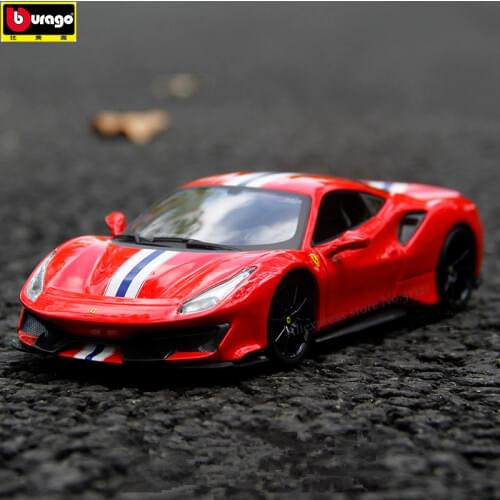 Bburago 1:24 Ferrari 488 pista Car Model Die-casting Metal Model Children Toy Boyfriend Gift Simulated Alloy Car Collection