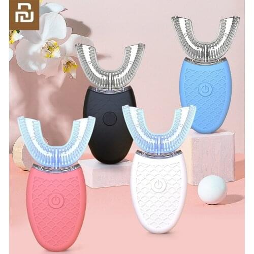 New Smart Ultrasonic U-shaped Nano Silicone 360 Degree Automatic Toothbrush IPX7 Waterproof Usb Rechargeable