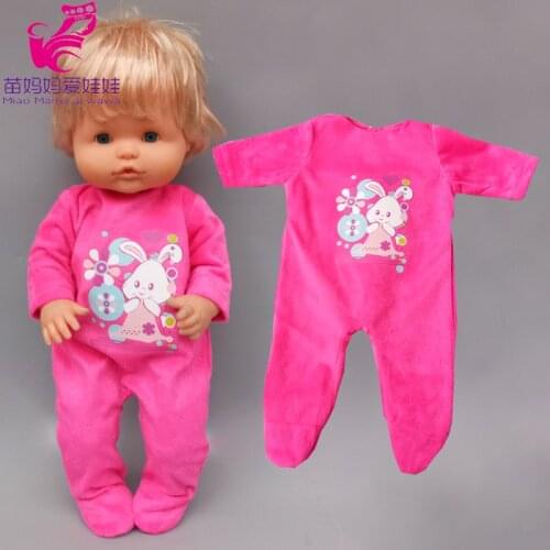 17 Inch Baby Doll Clothes Rose Pink Rompers for 40cm Nenuco Ropa Y Su Hermanita Doll Suit Accessories