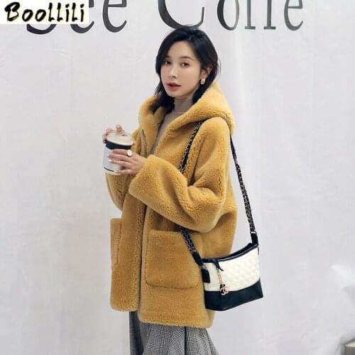 Boollili Autumn Winter Coat Women Clothes 2020 Sheep Shearing Real Fur Coat 100% Wool Jacket Women Korean Fashion Fur Tops
